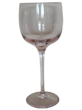 4-Pc. Set Unbranded Pink-Tinted 8 oz. Stemmed Wine Glass Goblet 7" Tall